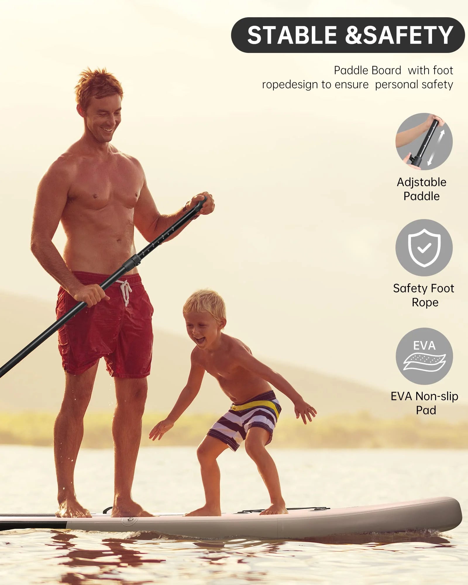 Paddle Board Inflatable 6In Hick Board with Accessories with Fast Pumping for Adults