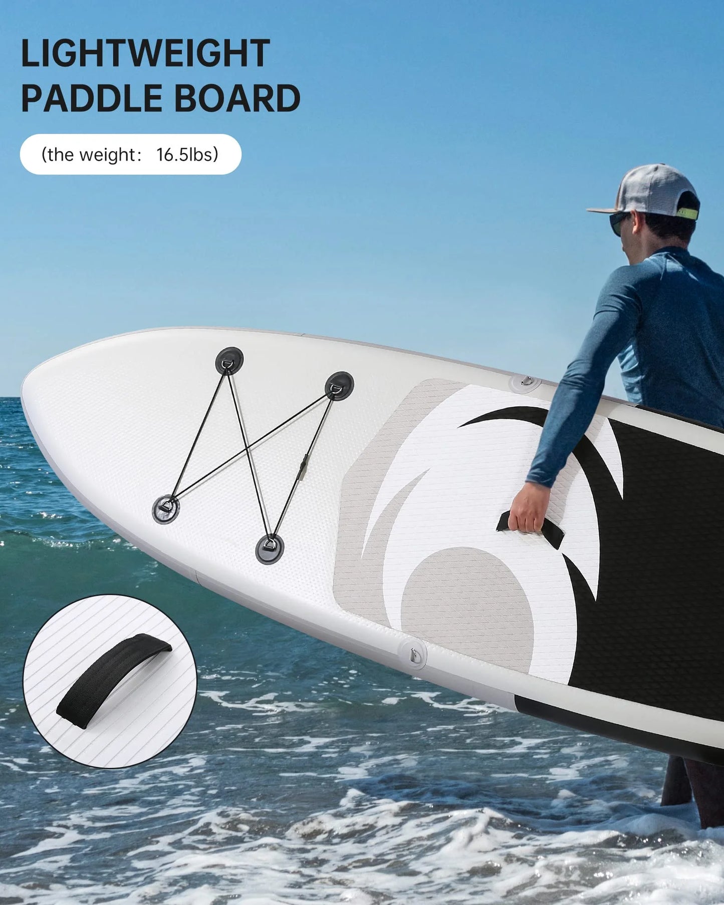 Paddle Board Inflatable 6In Hick Board with Accessories with Fast Pumping for Adults